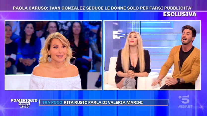 Pomeriggio 5, Paola Caruso ad Ivan Gonzalez: &#8220;Sei venuto in Italia grazie a me. Vorrei che mi chiedessi scusa&#8221; (video)