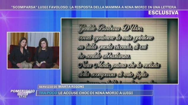 Luigi Mario Favoloso: la lettera di mamma Loredana a Pomeriggio 5 (video)