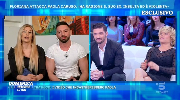 Domenica Live: il confronto tra Paola Caruso e Floriana Secondi (con Daniele Pompili e Moreno Merlo) (Video)