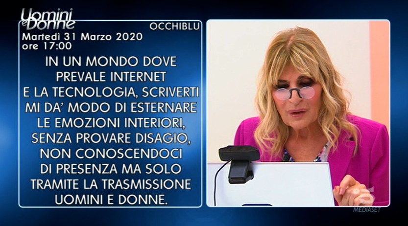 Occhiblu, chi è il misterioso corteggiatore di Gemma Galgani di Uomini e Donne (video)