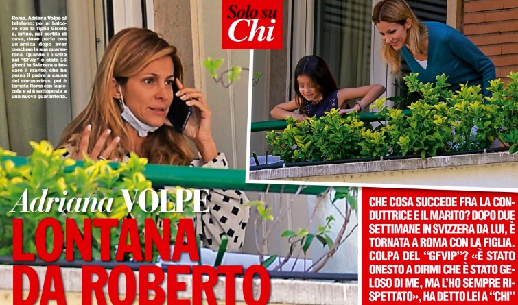 Adriana Volpe e il marito Roberto Parli separati dalla quarantena: &#8220;Momento di sofferenza&#8221;