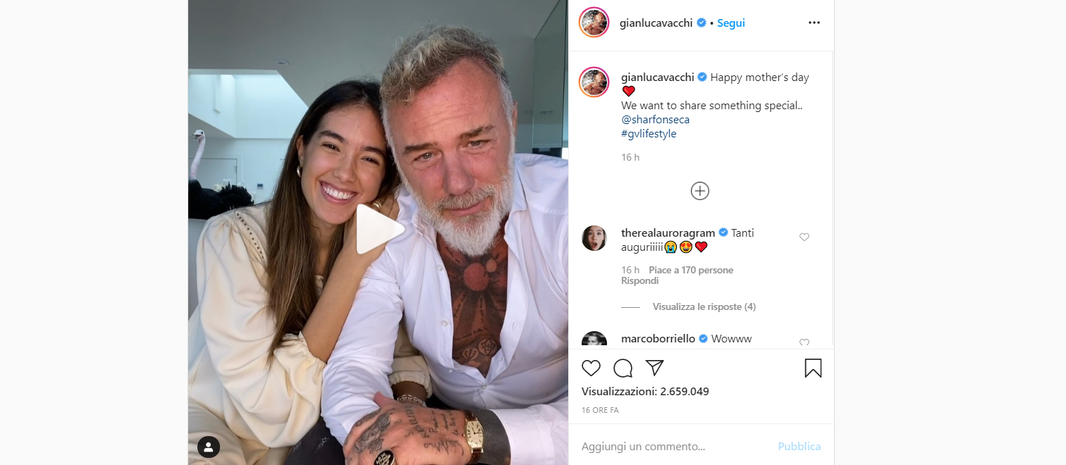 Gianluca Vacchi presto papà, la compagna Sharon Fonseca incinta