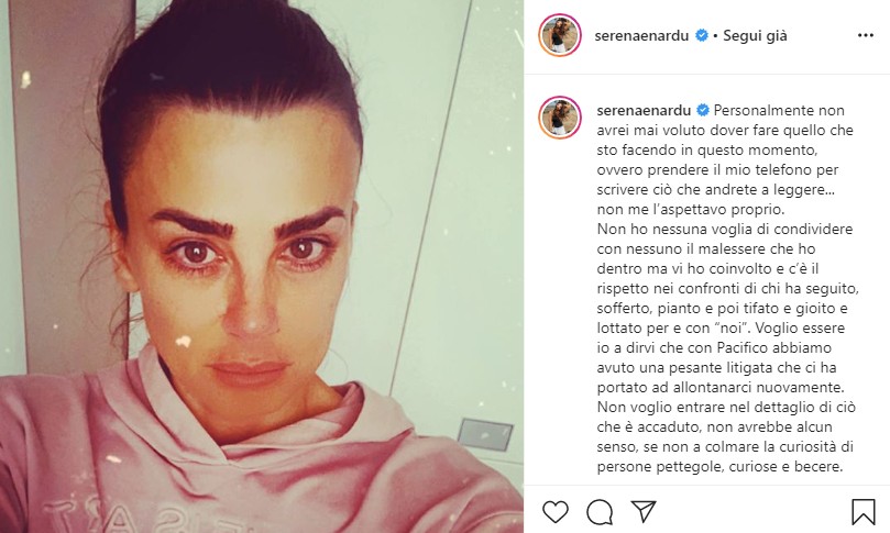 Serena Enardu e Pago si sono lasciati: “Pesante litigata”