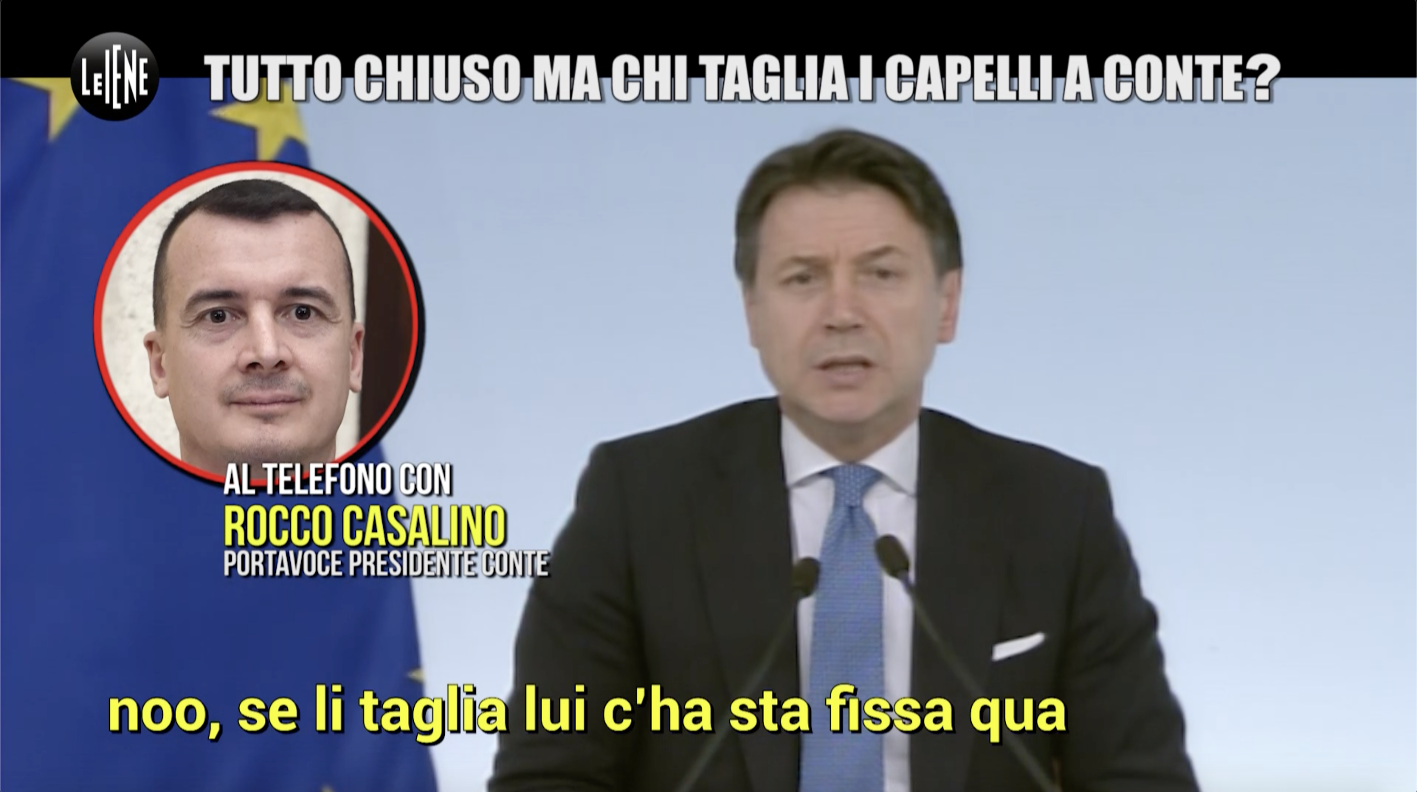 Giuseppe Conte a Le Iene: &#8220;Mi taglio i capelli da solo&#8221; (video)