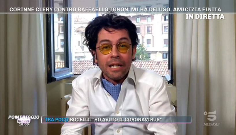 Raffaello Tonon e Corinne Clery: amicizia finita? Il chiarimento a Pomeriggio 5 (video)