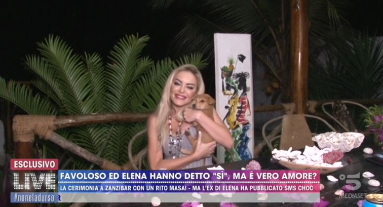 Live Non è la D&#8217;Urso, Elena Morali: &#8220;Io e Luigi Favoloso ci siamo sposati con un rito masai&#8221;