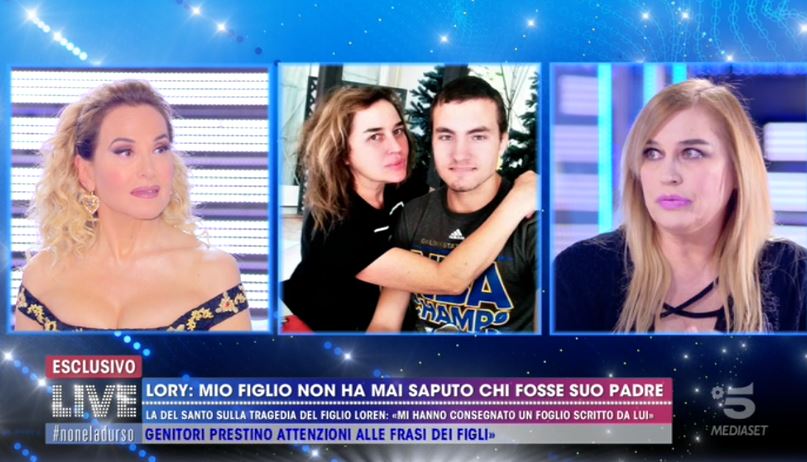 Live Non è la D’Urso, Lory Del Santo parla per la prima volta del padre di Loren, il figlio scomparso a 19 anni