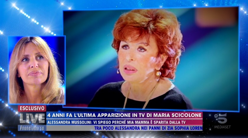 Alessandra Mussolini: &#8220;Ecco perché mia mamma Maria Scicolone è assente dalla tv&#8221; (video)