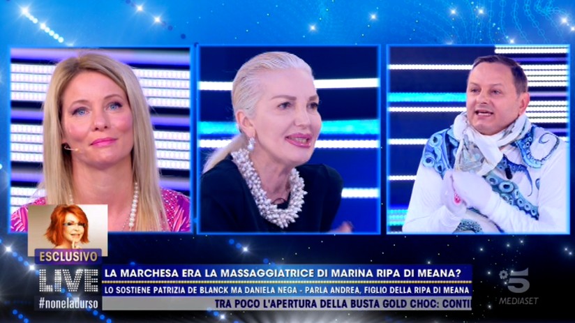 Live non è la d&#8217;Urso: la lite tra la Marchesa d&#8217;Aragona e Andrea Ripa di Meana (video)