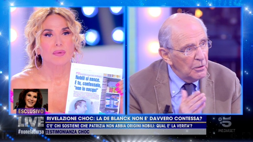 Patrizia De Blanck è &#8220;nipote di Benito Mussolini&#8221;: la rivelazione choc a Live non è la d&#8217;Urso (video)