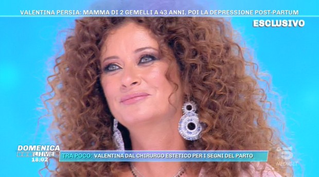 Valentina Persia a Domenica Live: &#8220;Depressione post-partum? Ti dai delle colpe, pensi di essere sbagliata ma non è così&#8221; (Video)