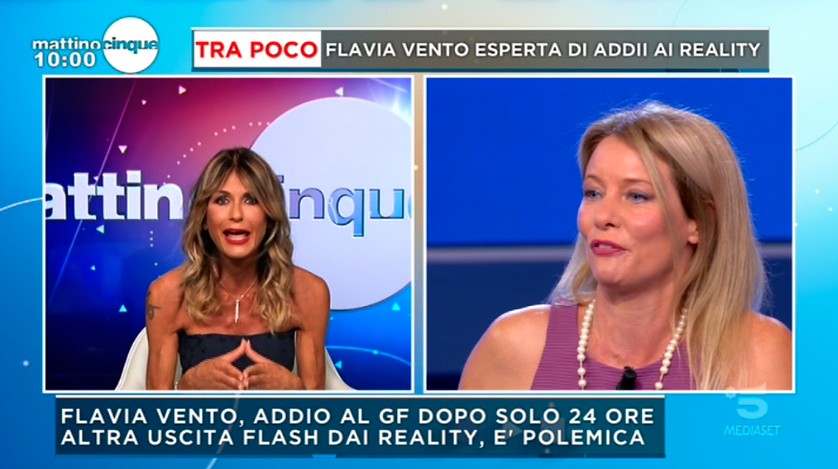 Flavia Vento contro Arianna David a Mattino 5: &#8220;Non siamo amiche&#8221; (video)