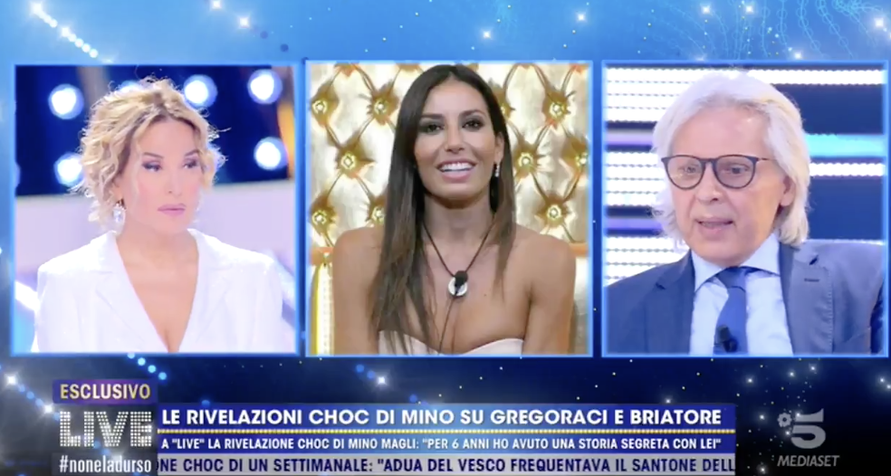 Live &#8211; Non è la d&#8217;Urso, Mino Magli: &#8220;Sono stato il fidanzato segreto di Elisabetta Gregoraci per sei anni&#8221; (video)