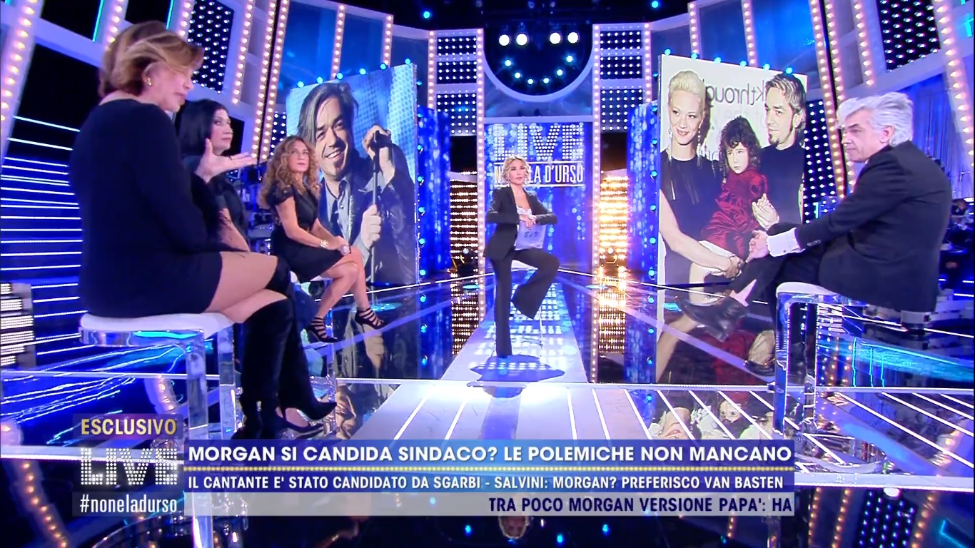 Live &#8211; Non è la d&#8217;Urso, Morgan: &#8220;Io sindaco? Ancora troppo presto. Vedremo&#8230;&#8221; (video)