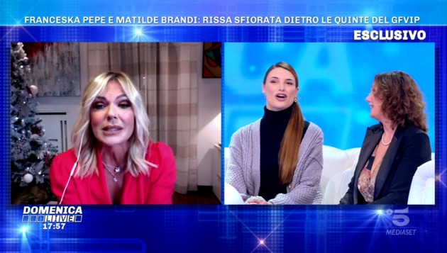Franceska Pepe e Matilde Brandi fanno pace a Domenica Live (video)