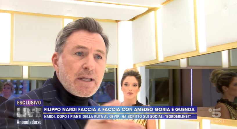 Filippo Nardi si confronta con Guenda e Amedeo Goria per le parole rivolte a Maria Teresa Ruta