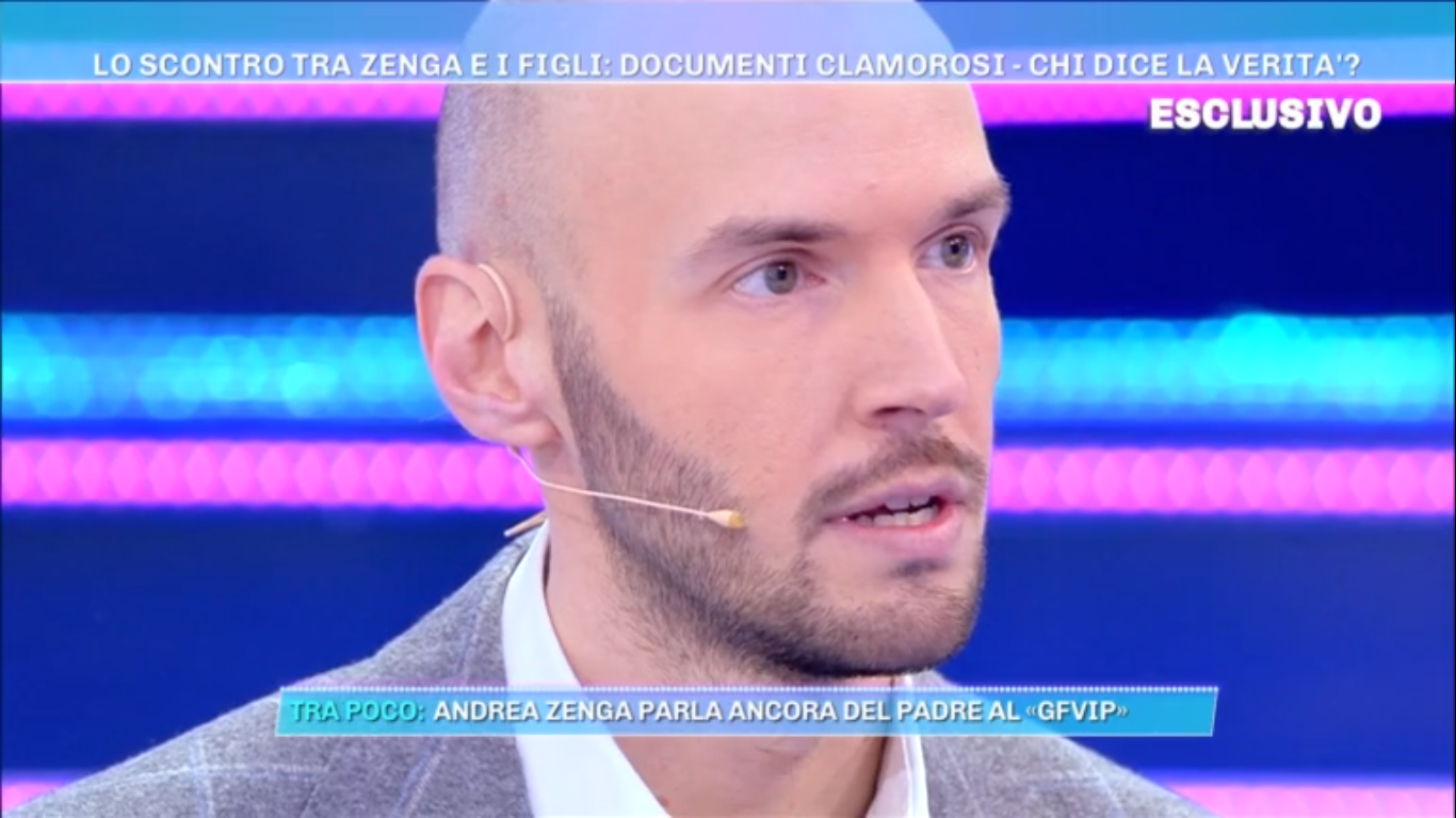 Niccolò Zenga a Domenica Live: &#8220;Riabbracciare mio padre Walter? Vedremo&#8221;