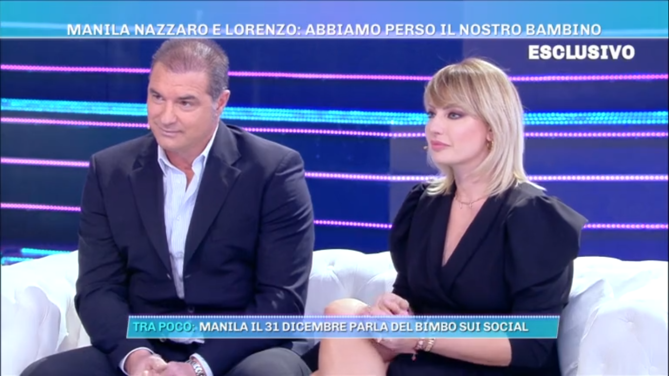 Manila Nazzaro e Lorenzo Amoruso a Domenica Live: &#8220;Perdere un bambino è un vuoto che non verrà mai colmato&#8221;