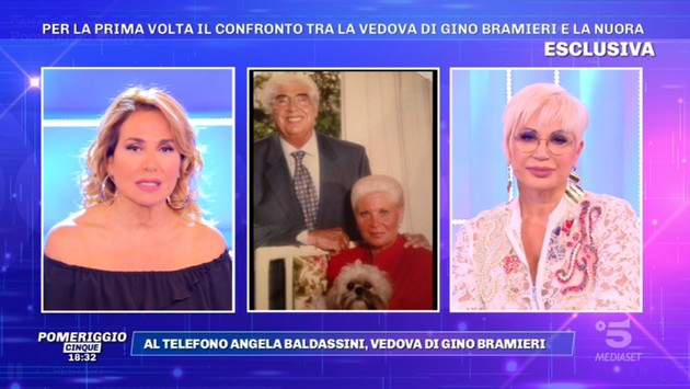 Pomeriggio 5, la lite tra Lucia Bramieri e la vedova di Gino per il Telegatto: &#8220;Se parlo io crolla il mondo&#8221; (video)