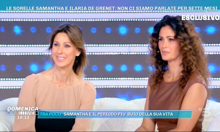 Samantha De Grenet ospite con la sorella Ilaria a Domenica Live. E su Stefania Orlando spiega che&#8230;