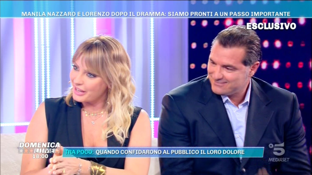 Domenica Live, Manila Nazzaro e Lorenzo Amoruso: &#8220;Dopo il dramma, ora stiamo meglio&#8230;&#8221; (video)