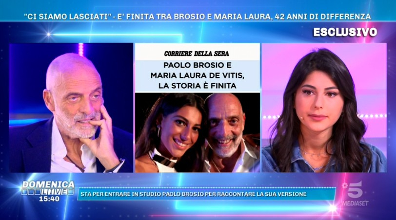 Paolo Brosio e Maria Laura De Vitis a Domenica Live: &#8220;Non c&#8217;è più amore tra di noi&#8221; (video)