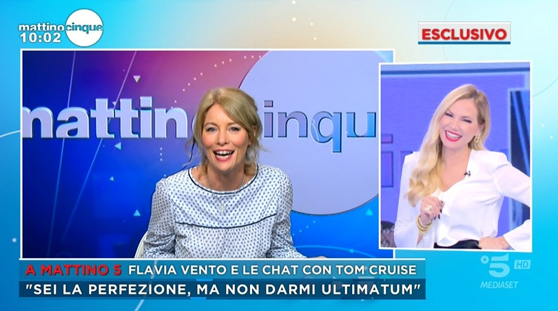 Flavia Vento a Mattino 5: &#8220;Il finto Tom Cruise mi ha dato un&#8217;emozione. Non lo voglio denunciare&#8221; (video)