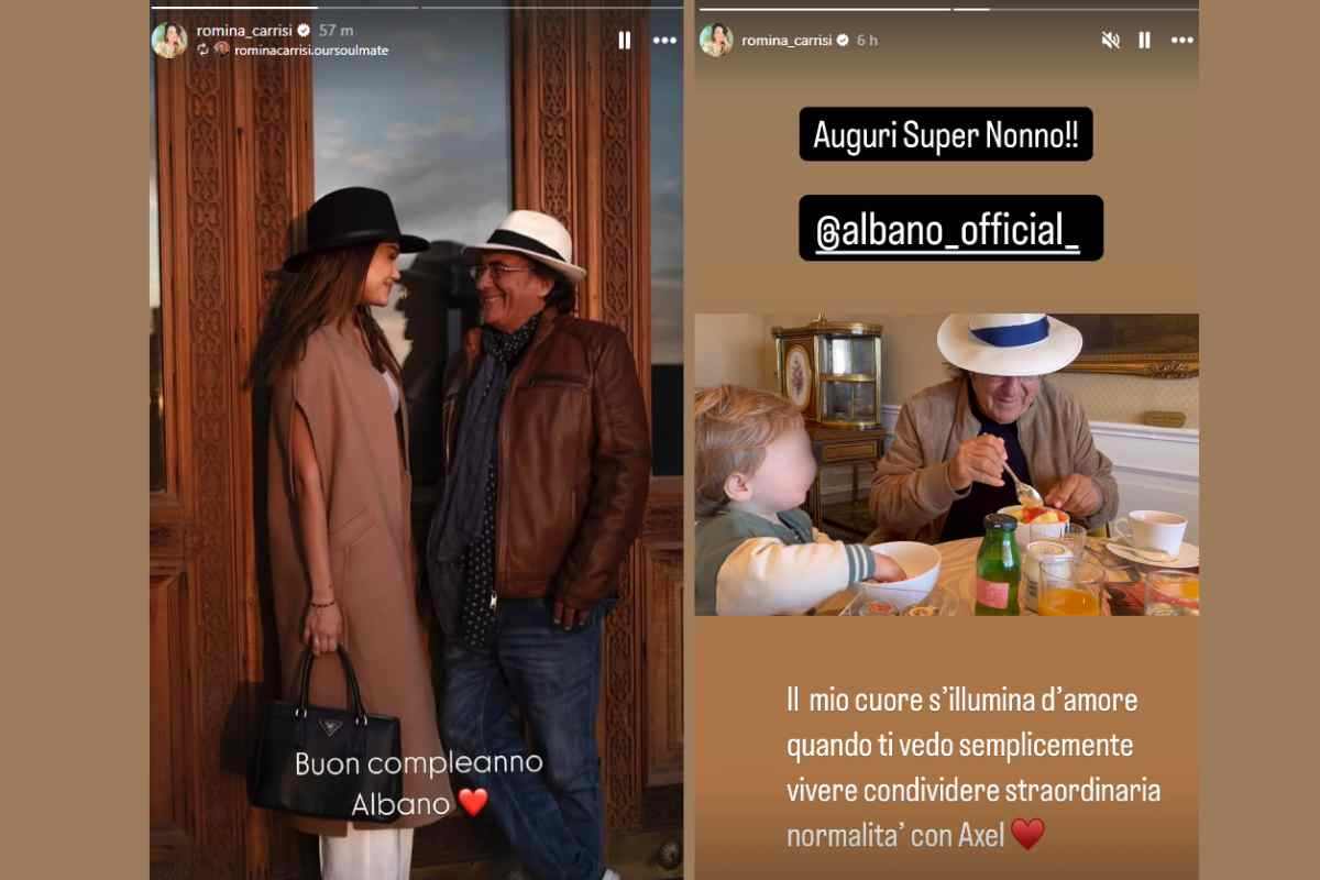 dedica romina carrisi papà albano