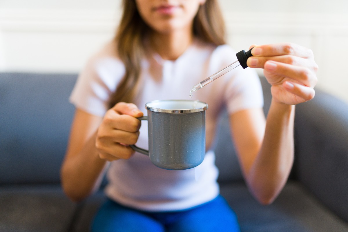 Bevanda con integratore sciolto in acqua