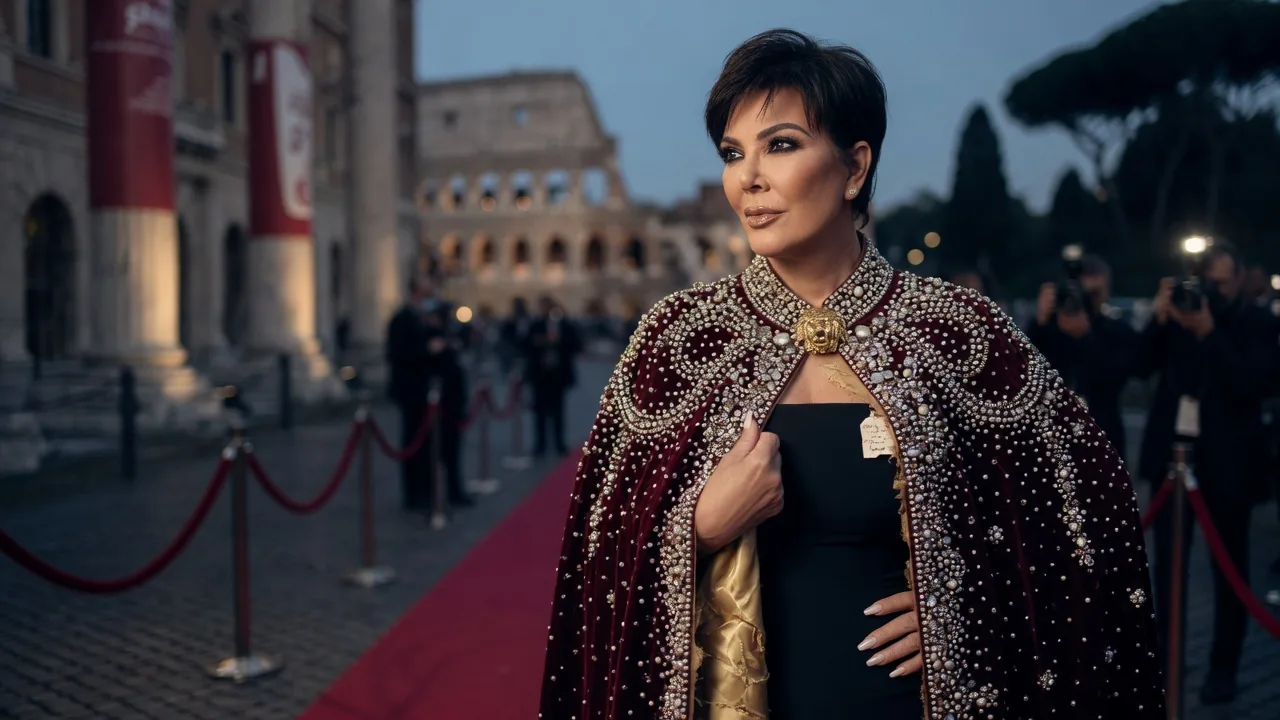 Kris Jenner a Roma con il mantello vintage di Elizabeth Taylor: il capolavoro da 74mila dollari