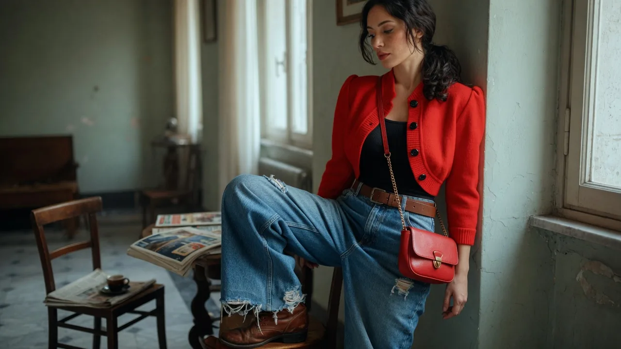 Alice Pagani rilancia il bolero con i baggy jeans alla Festa del Cinema di Roma